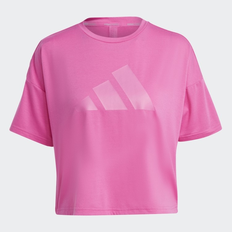Camiseta Fúcsia Adidas Train Icons 3 Bar Logo