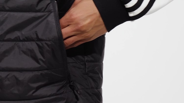 Colete Acolchoado Gola Alta Adidas Preto
