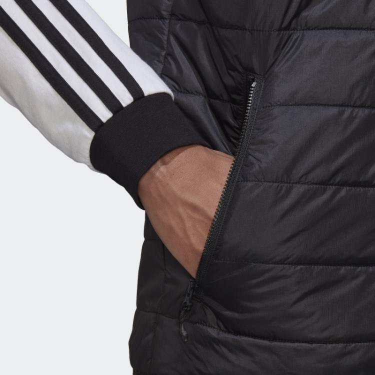 Colete Acolchoado Gola Alta Adidas Preto