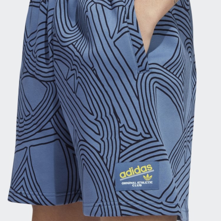 Short Original Do Clube Atlético Estampado Azul Adidas Alterado