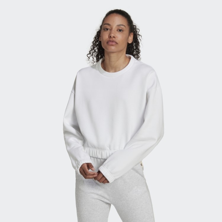 Moletom Branco Adidas Studio Lounge Solto
