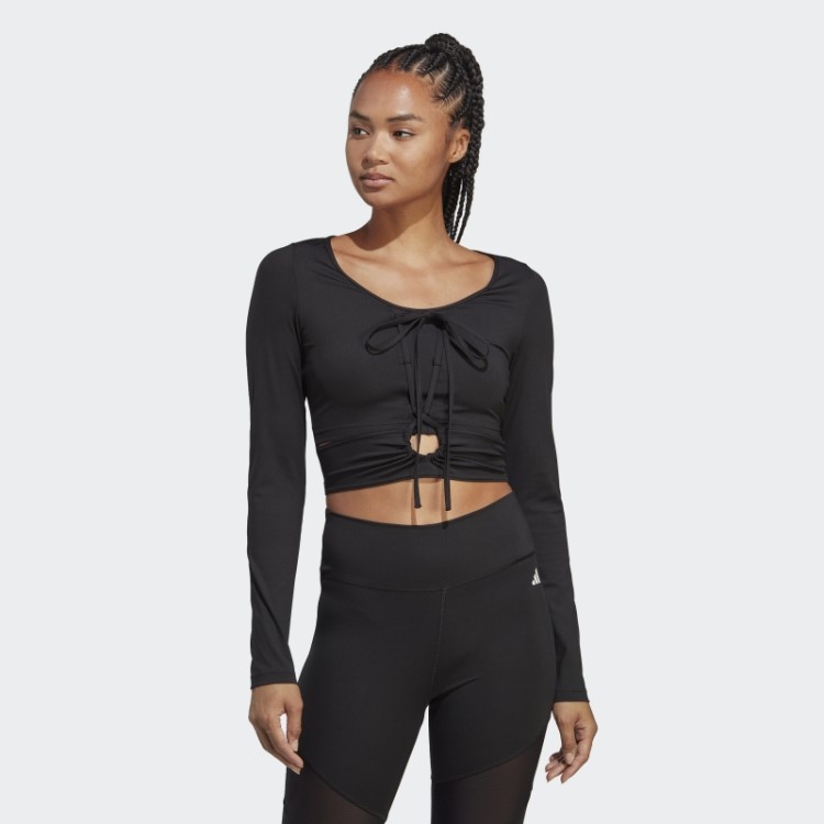 Blusa De Manga Longa Training Dance Preta Adidas