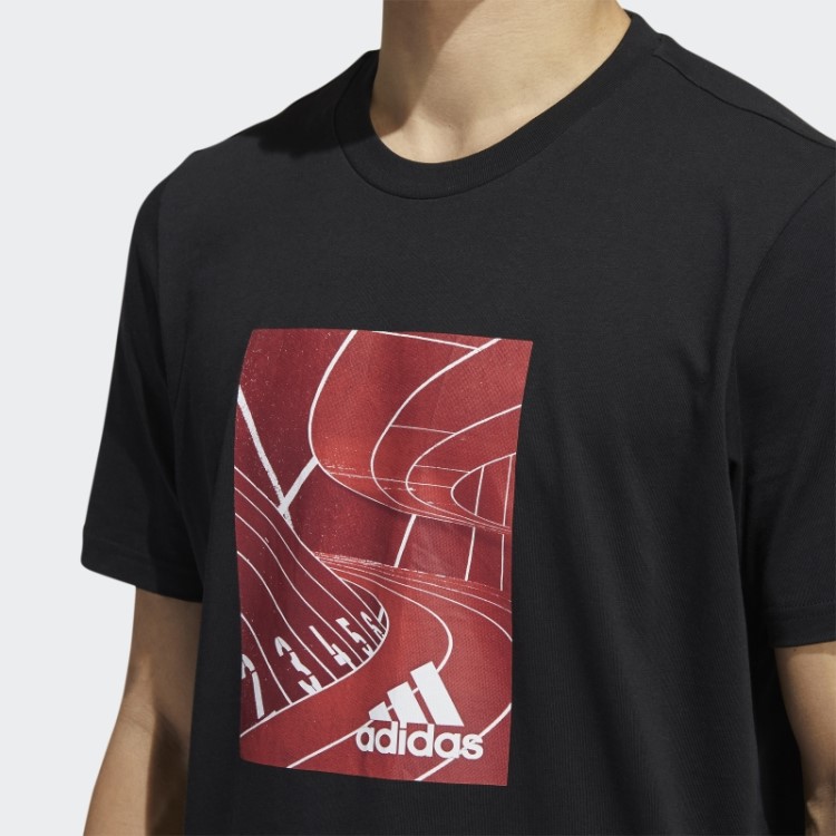 Basics Photo Real Graphic T-shirt Adidas Preta