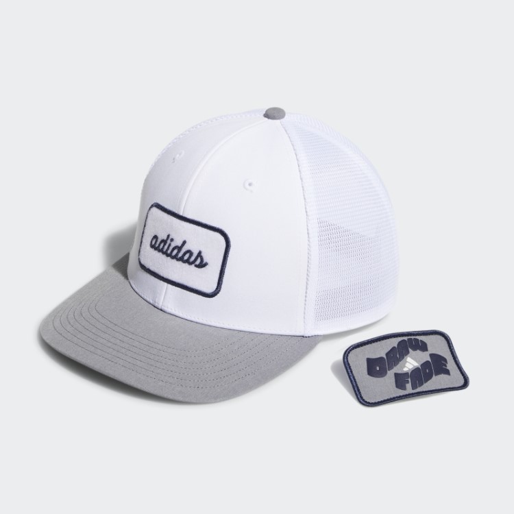 Boné Dois Em Um Com Patch Removível Branco Adidas
