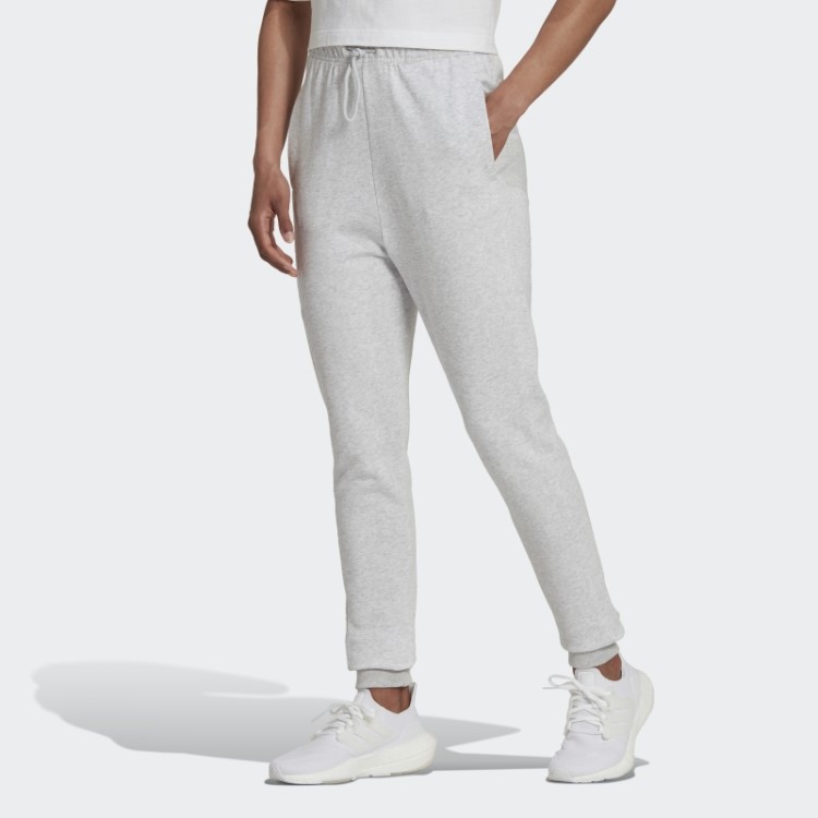 Calça Cintura Alta Adidas Cinza Claro Heather Studio Lounge