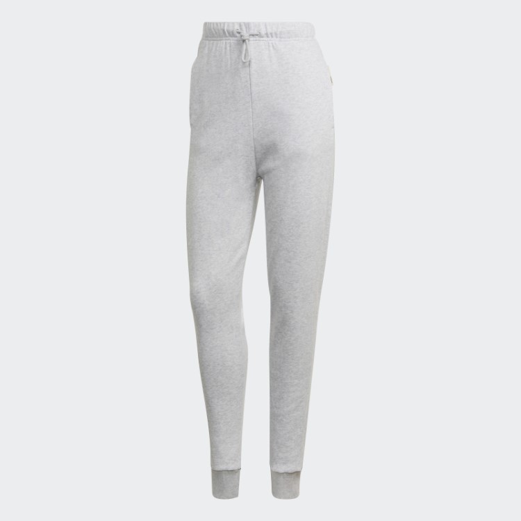 Calça Cintura Alta Adidas Cinza Claro Heather Studio Lounge