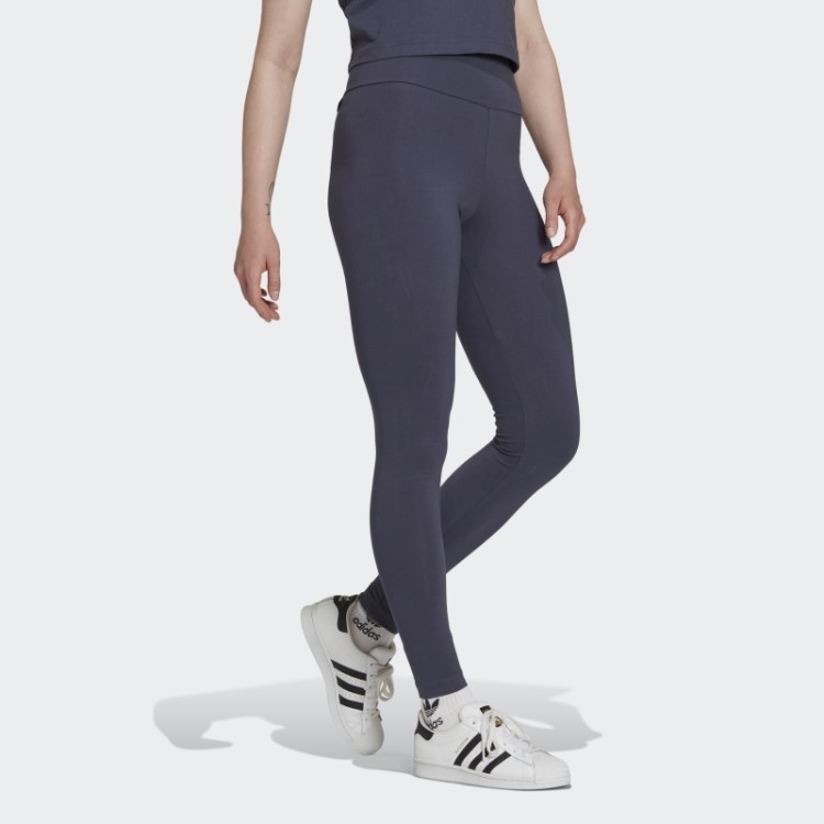 Legging Com Bordado Azul Adidas