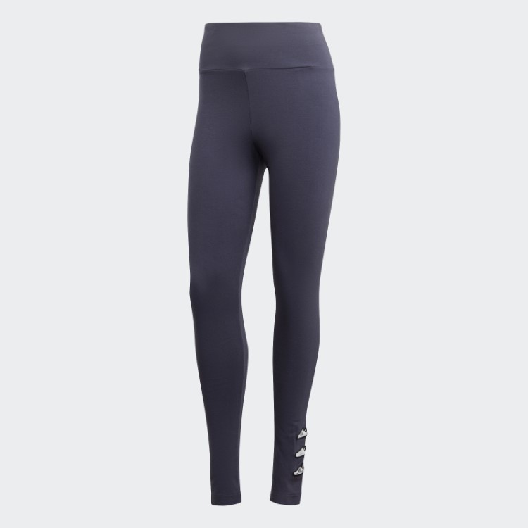 Legging Com Bordado Azul Adidas