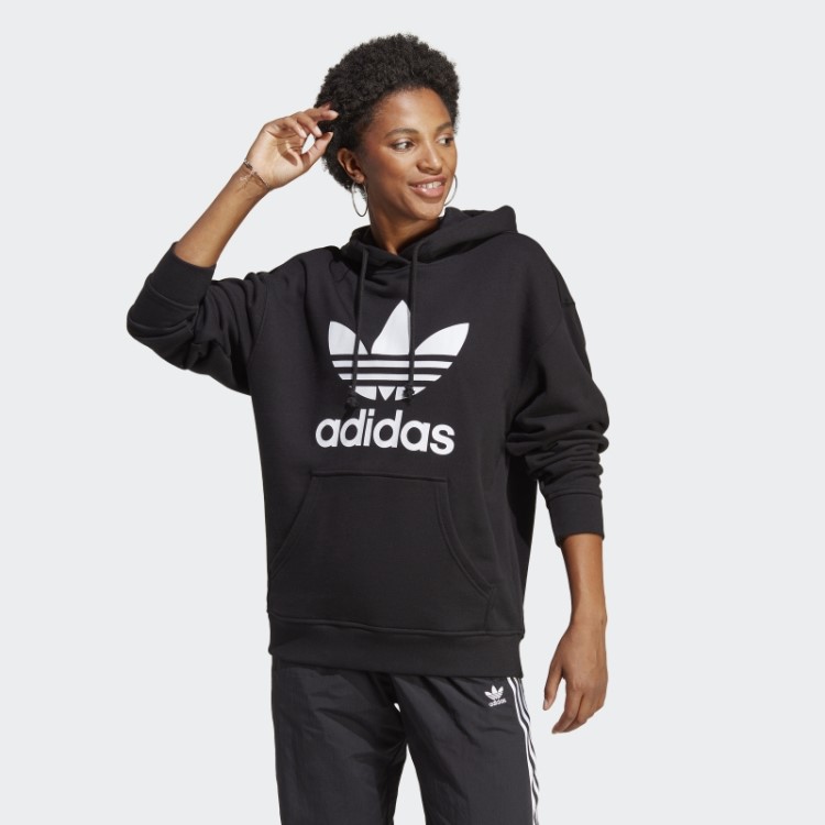 Moletom Preto Adidas Trefoil