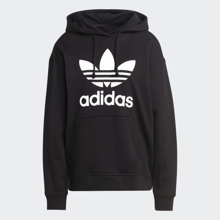 Moletom Preto Adidas Trefoil