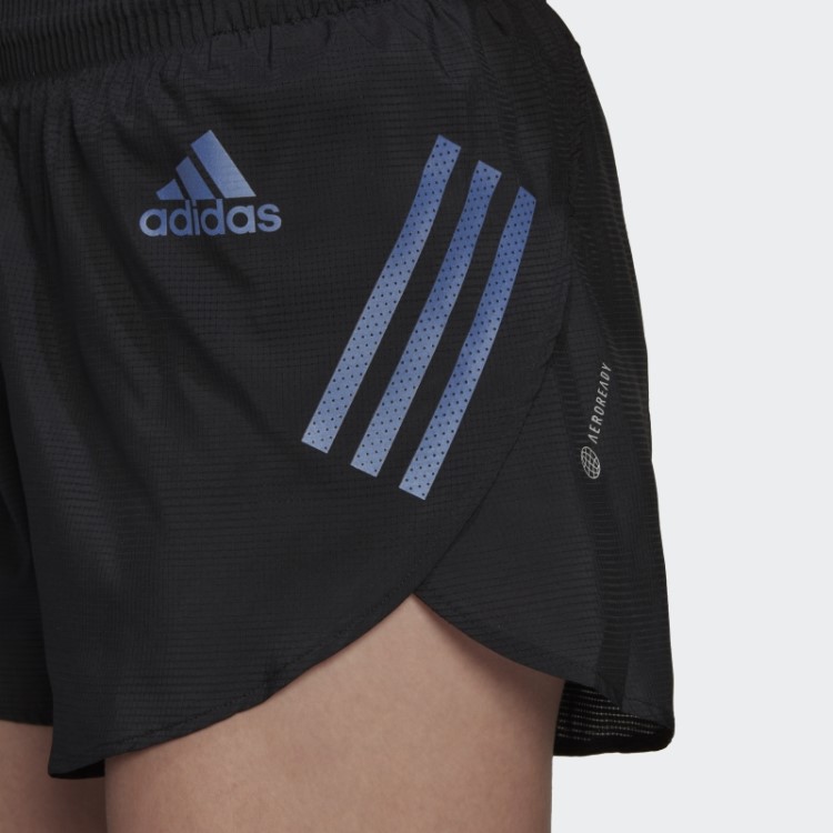Bermuda Split Preta Adidas Adizero Running
