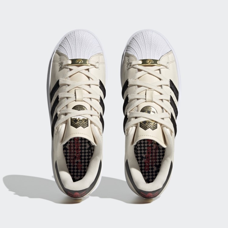 Sapatos Dourados Metálicos Adidas Superstar Bonega Quentes