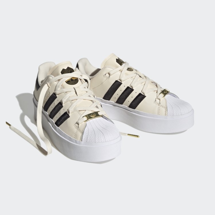 Sapatos Dourados Metálicos Adidas Superstar Bonega Quentes
