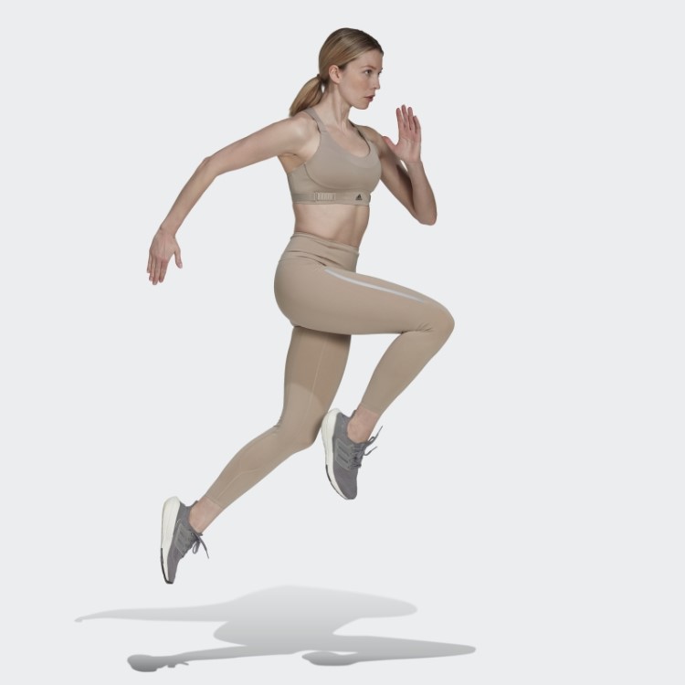 Sutiã Adidas Fastimpact Luxe Run De Alto Suporte Bege