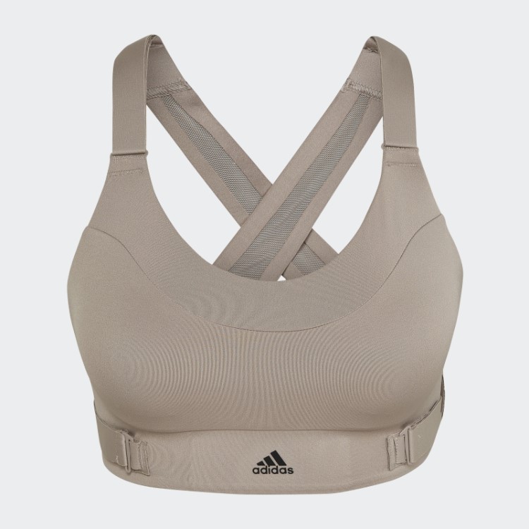 Sutiã Adidas Fastimpact Luxe Run De Alto Suporte Bege