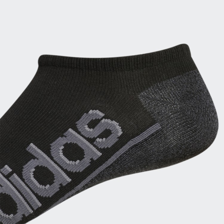 Meia Adidas Preta Superlite Linear 3 No-show 6 Pares
