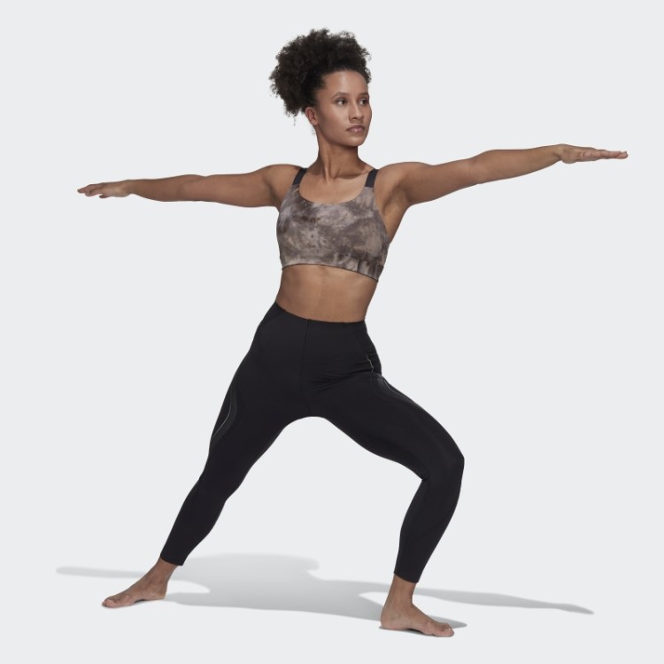 Sutiã Terra De Suporte De Luz Para Estúdio De Ioga Adidas Alumínio