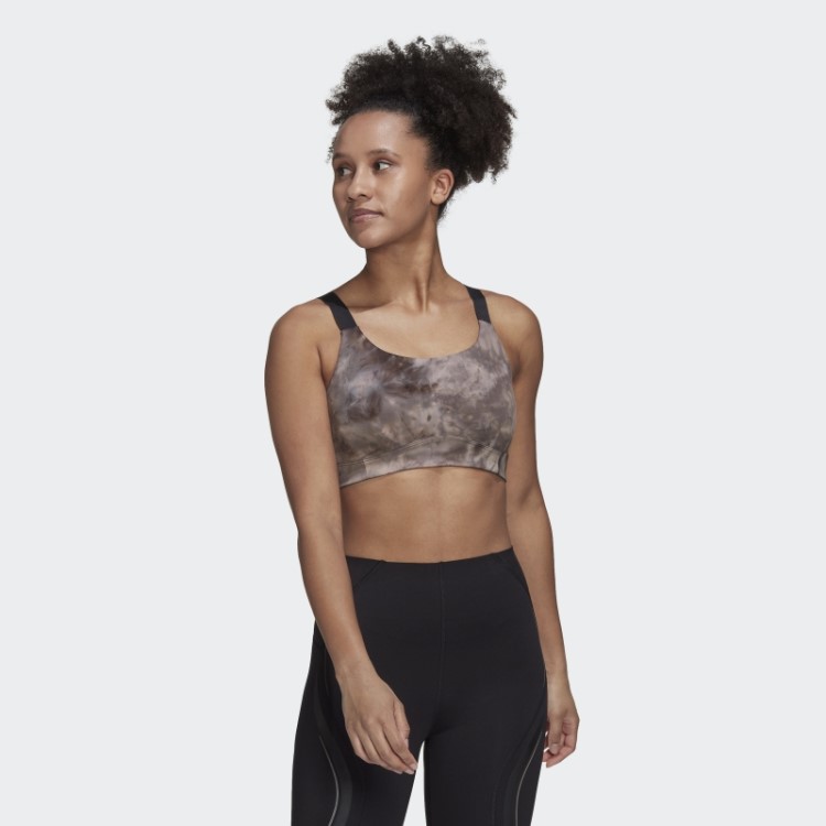 Sutiã Terra Adidas Yoga Studio De Alumínio Com Suporte Leve