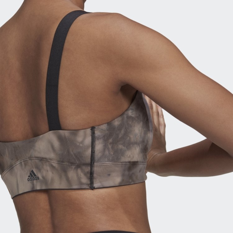 Sutiã Terra Adidas Yoga Studio De Alumínio Com Suporte Leve