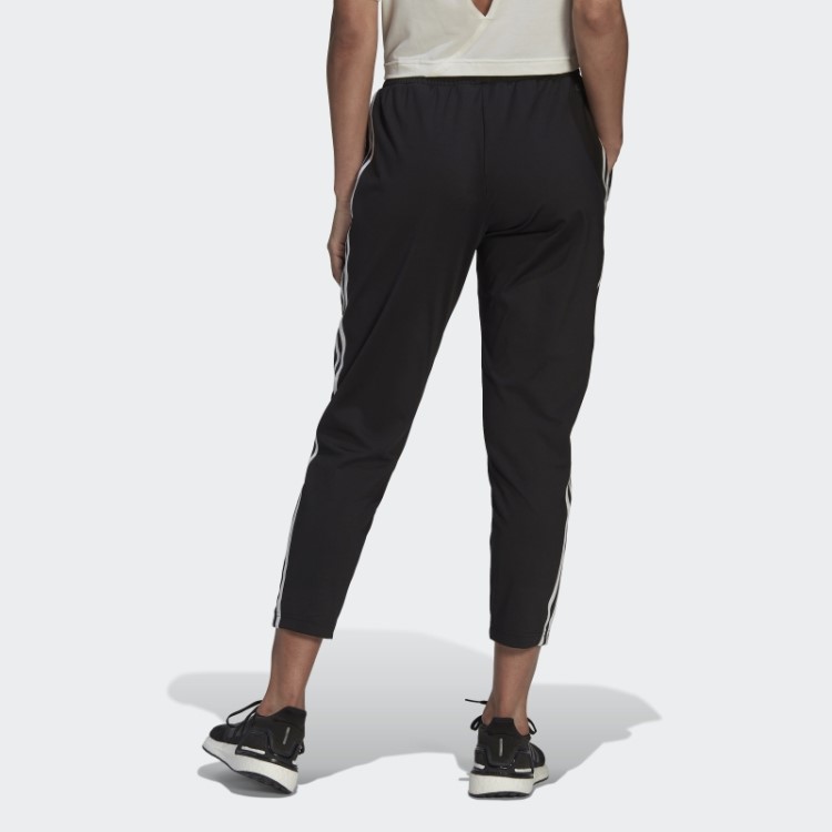 Calça Preta Adidas Aeroready Made4training 7/8 Tricô Com As Três Listras
