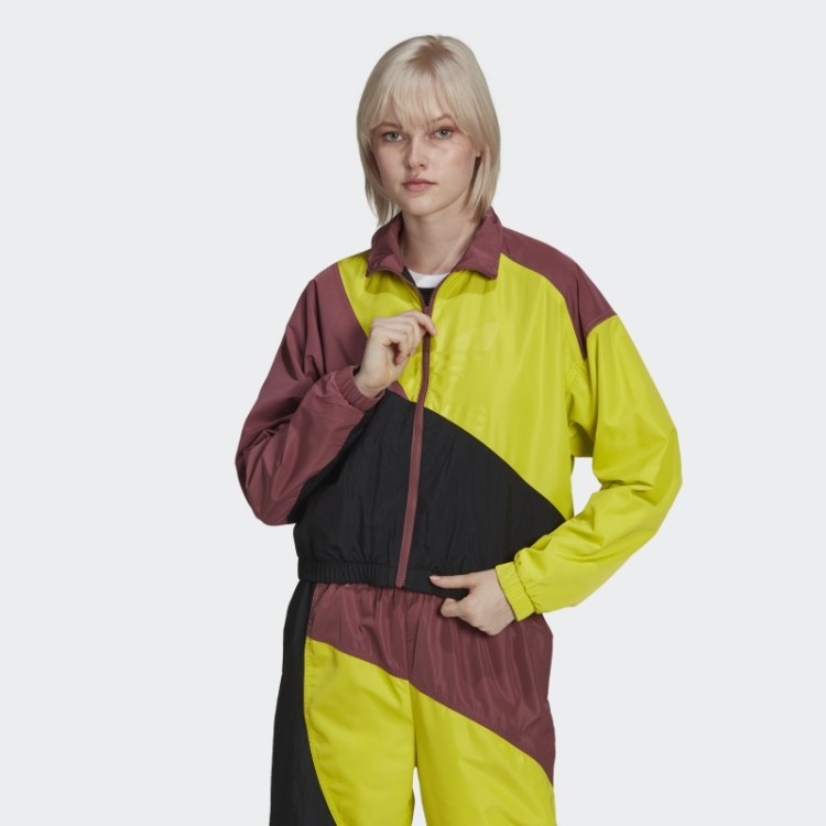 Jaqueta Preta Adicolor Colorblock Da Adidas