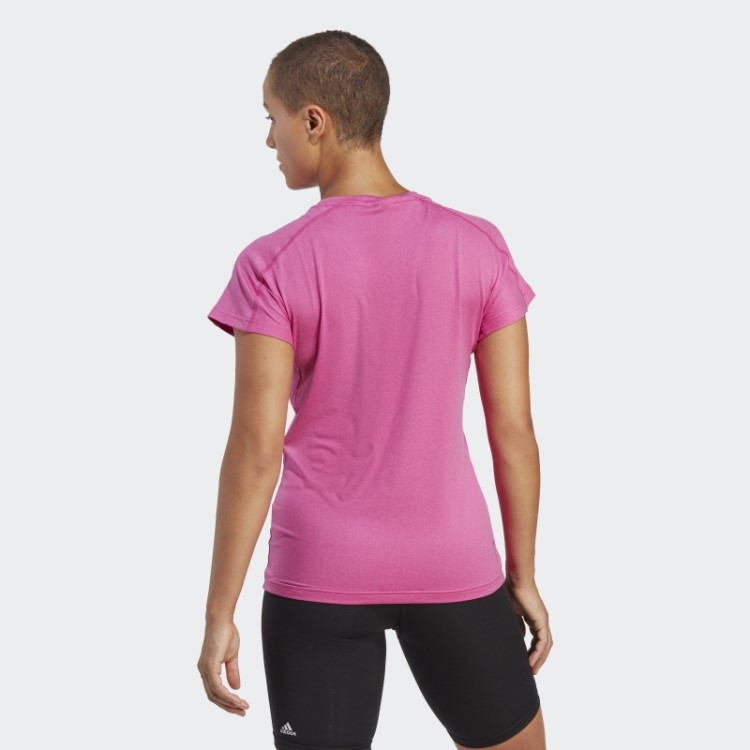 T-shirt Fúcsia Adidas Aeroready Train Essentials Minimal Branding Com Decote Em V