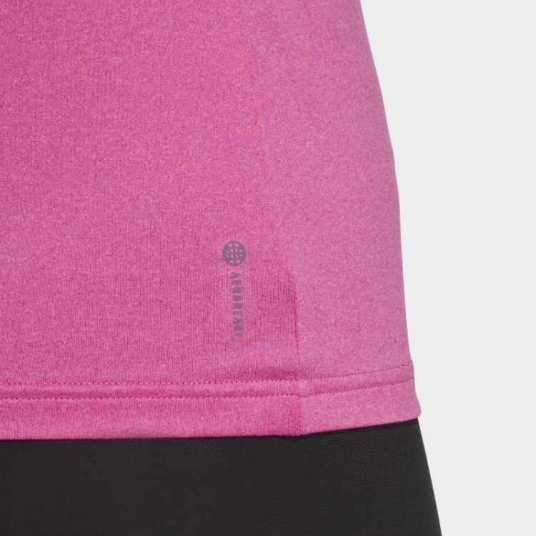 T-shirt Fúcsia Adidas Aeroready Train Essentials Minimal Branding Com Decote Em V