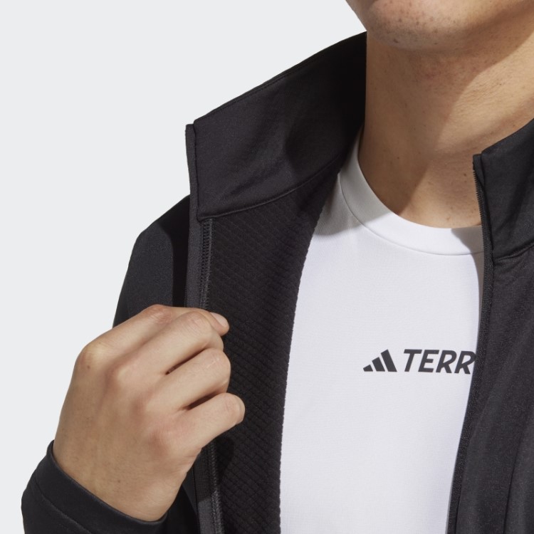 Adidas Terrex Jaqueta De Lã Com Zíper Completo Preto
