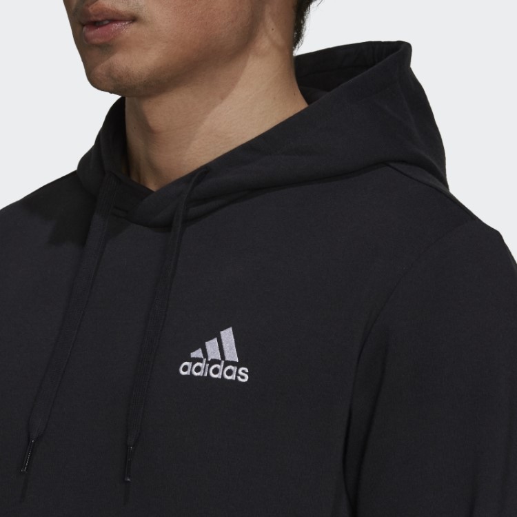 Moletom Com Capuz De Lã Adidas Essentials Branco Estiloso