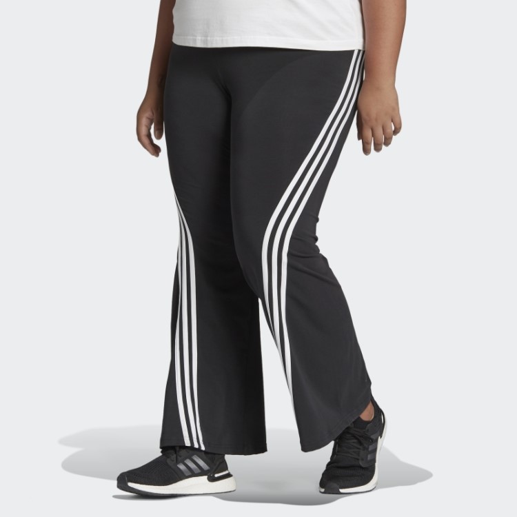 Calça Preta Adidas Sportswear Future Icons 3 Listras Flare (tamanho Grande) Quente