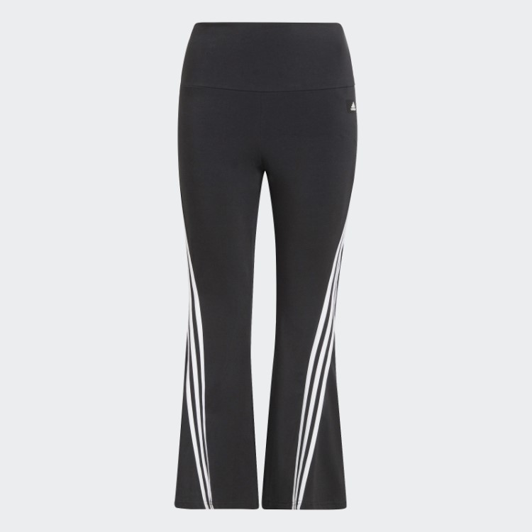 Calça Preta Adidas Sportswear Future Icons 3 Listras Flare (tamanho Grande) Quente