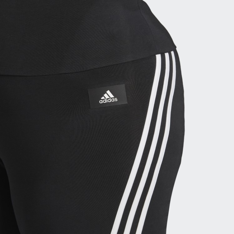 Calça Preta Adidas Sportswear Future Icons 3 Listras Flare (tamanho Grande) Quente