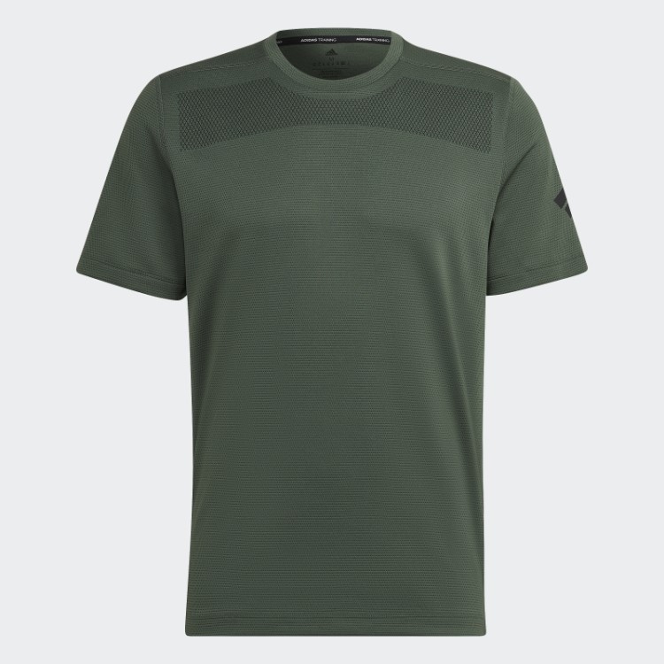 Camiseta De Treino Frontal Com Estampa De Impacto Adidas Green Oxide