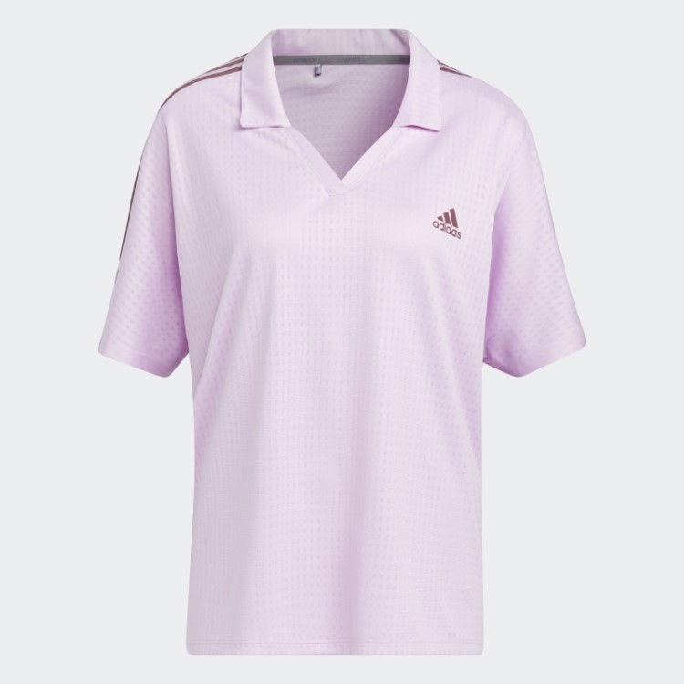 Camisa Polo Adidas 3 Listras (plus Size) Lilás