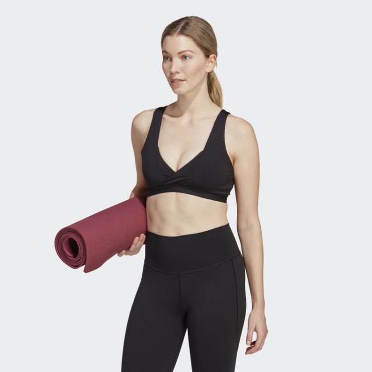 Sutiã De Amamentação Preto Adidas Yoga Essentials Studio Com Suporte De Luz