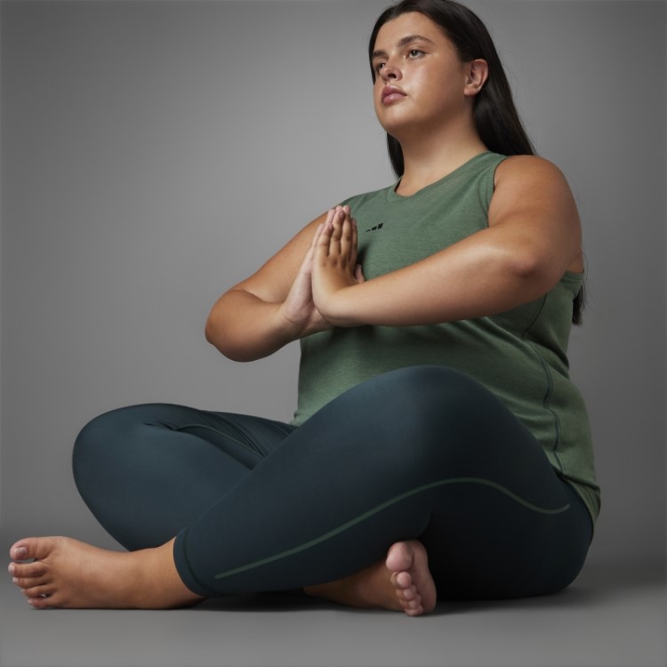 Legging Verde Adidas Authentic Balance Yoga 7/8 (tamanho Grande)