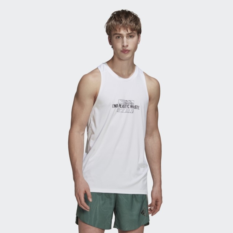 Adidas Own The Run End Plastic Waste Regata Aeroready Graphic Branco