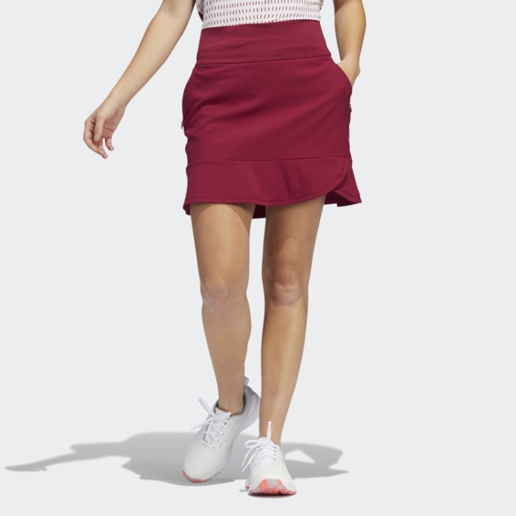Skort Com Babados Bordô Adidas