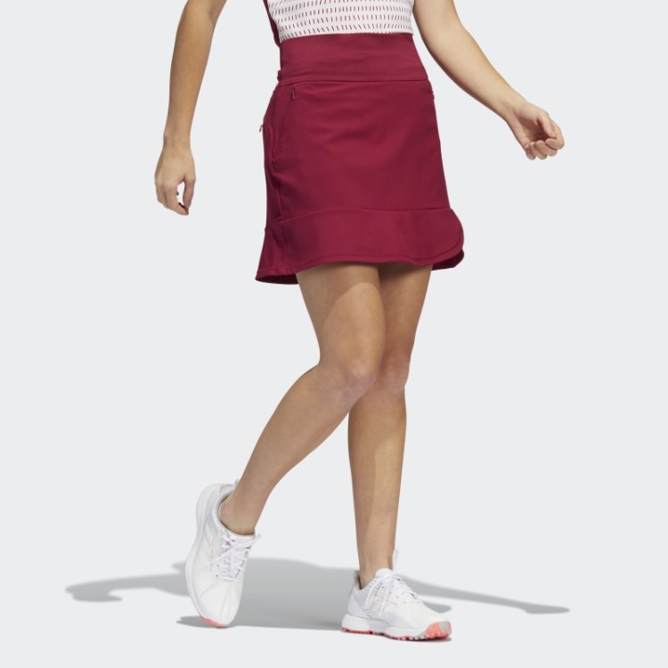 Skort Com Babados Bordô Adidas