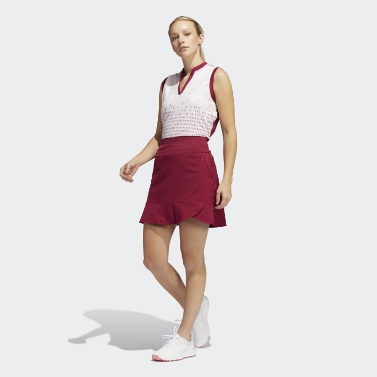 Skort Com Babados Bordô Adidas