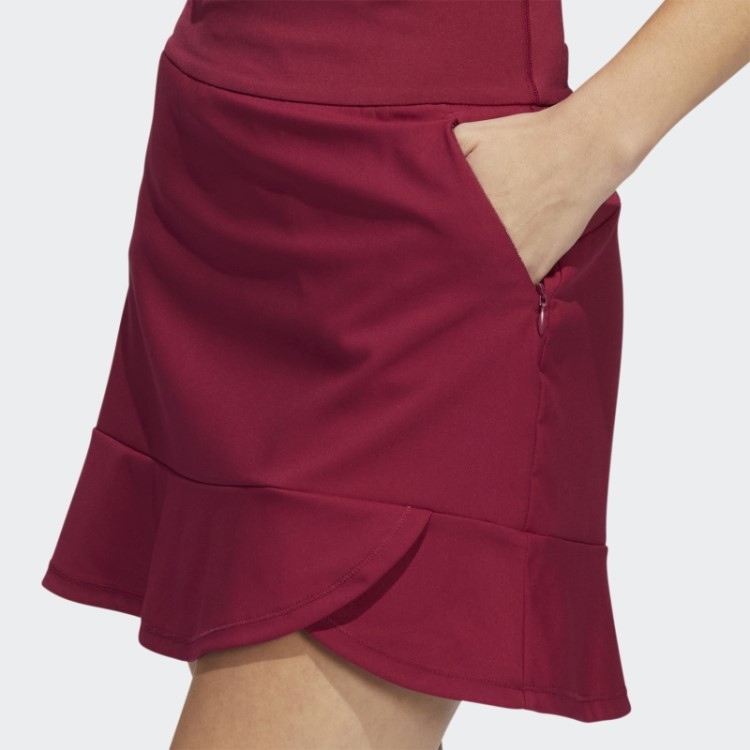 Skort Com Babados Bordô Adidas