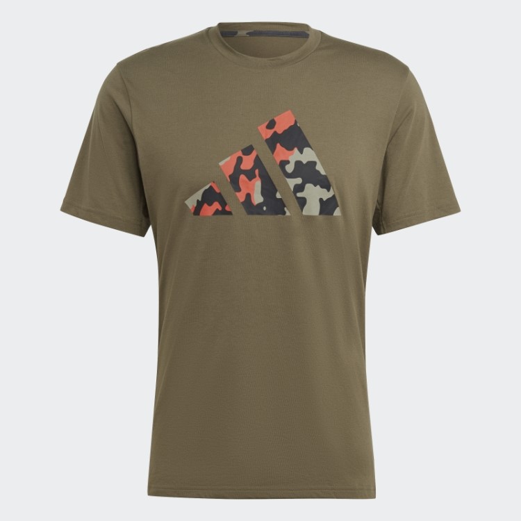 Camiseta De Treino Com Logo Sazonal Train Essentials Olive Adidas