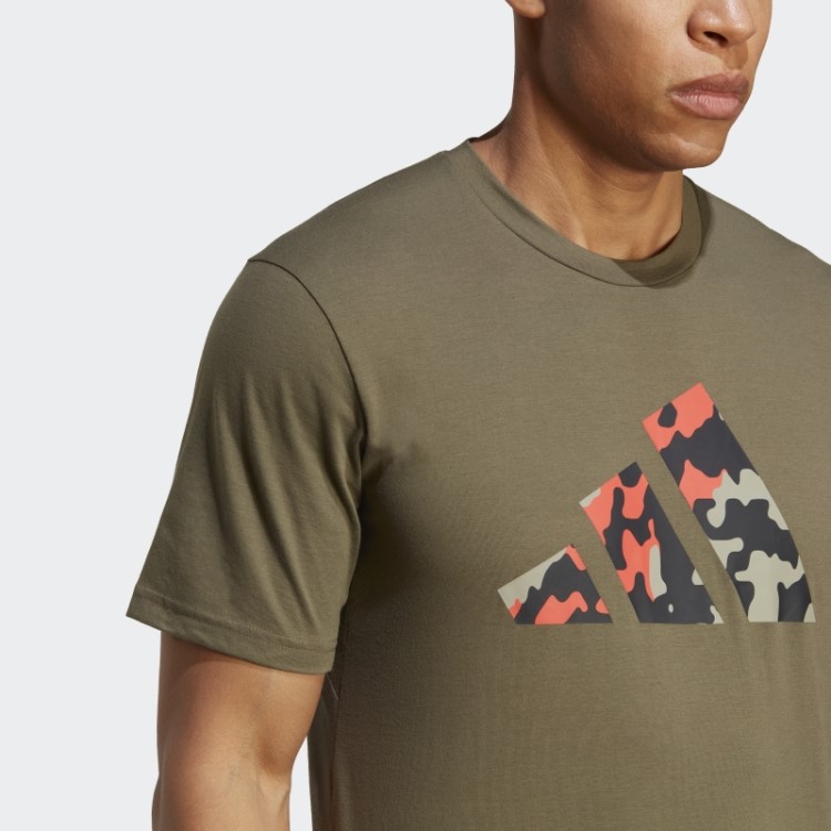 Camiseta De Treino Com Logo Sazonal Train Essentials Olive Adidas