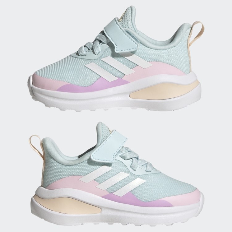 Sapatos Esportivos Fortarun Com Cadarço Elástico E Tira Superior Adidas Azul
