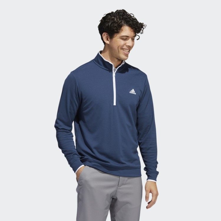 Moletom Com Zíper Azul Adidas