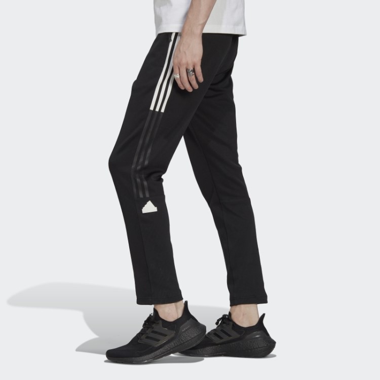 Calça Jogger Preta Com As Três Listras Adidas