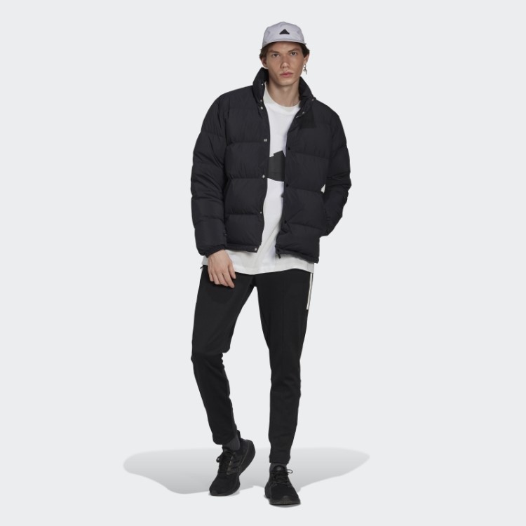 Calça Jogger Preta Com As Três Listras Adidas