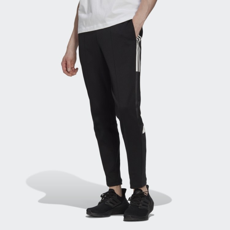 Calça Adidas 3 Listras Com Punho Preto