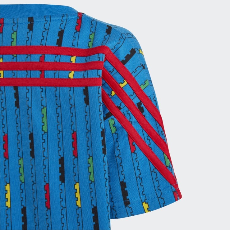 Camiseta Azul Choque Fashion Adidas X Classic Lego