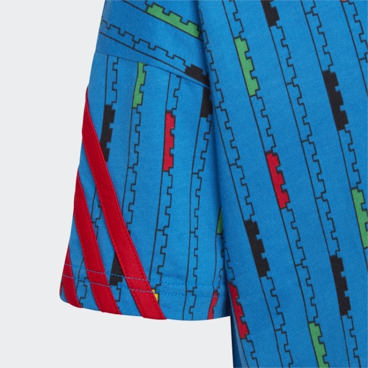 Camiseta Azul Choque Fashion Adidas X Classic Lego